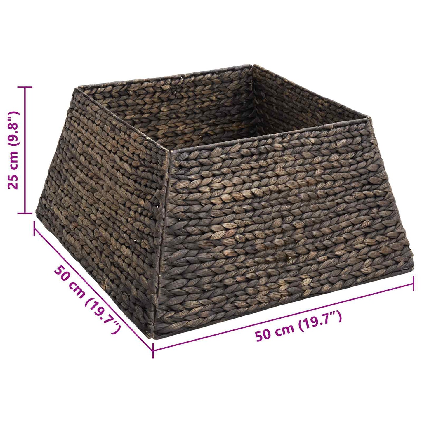 Weihnachtsbaumkragen Schwarz 50 x 50 x 25 cm Wasserhyazinthe