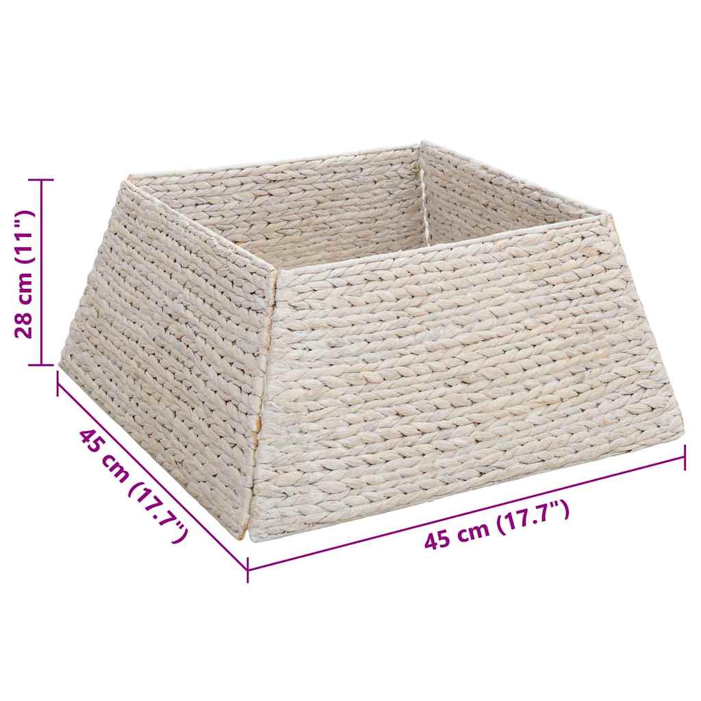 Collare per albero di Natale, bianco, 60 x 60 x 28 cm, giacinto d'acqua