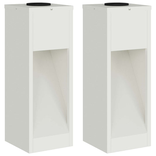 Solar LED Wegeleuchte 2 pcs Weiß Kalt gewalzter Stahl