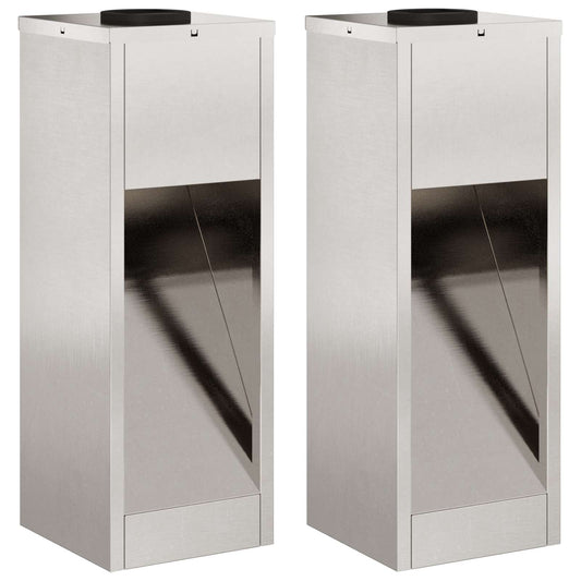 Solar LED Wegeleuchte 2 pcs Edelstahl Edelstahl