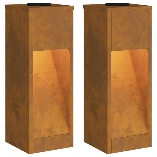 Solar LED Wegeleuchte 2 pcs Galvanisiert Galvanisiert