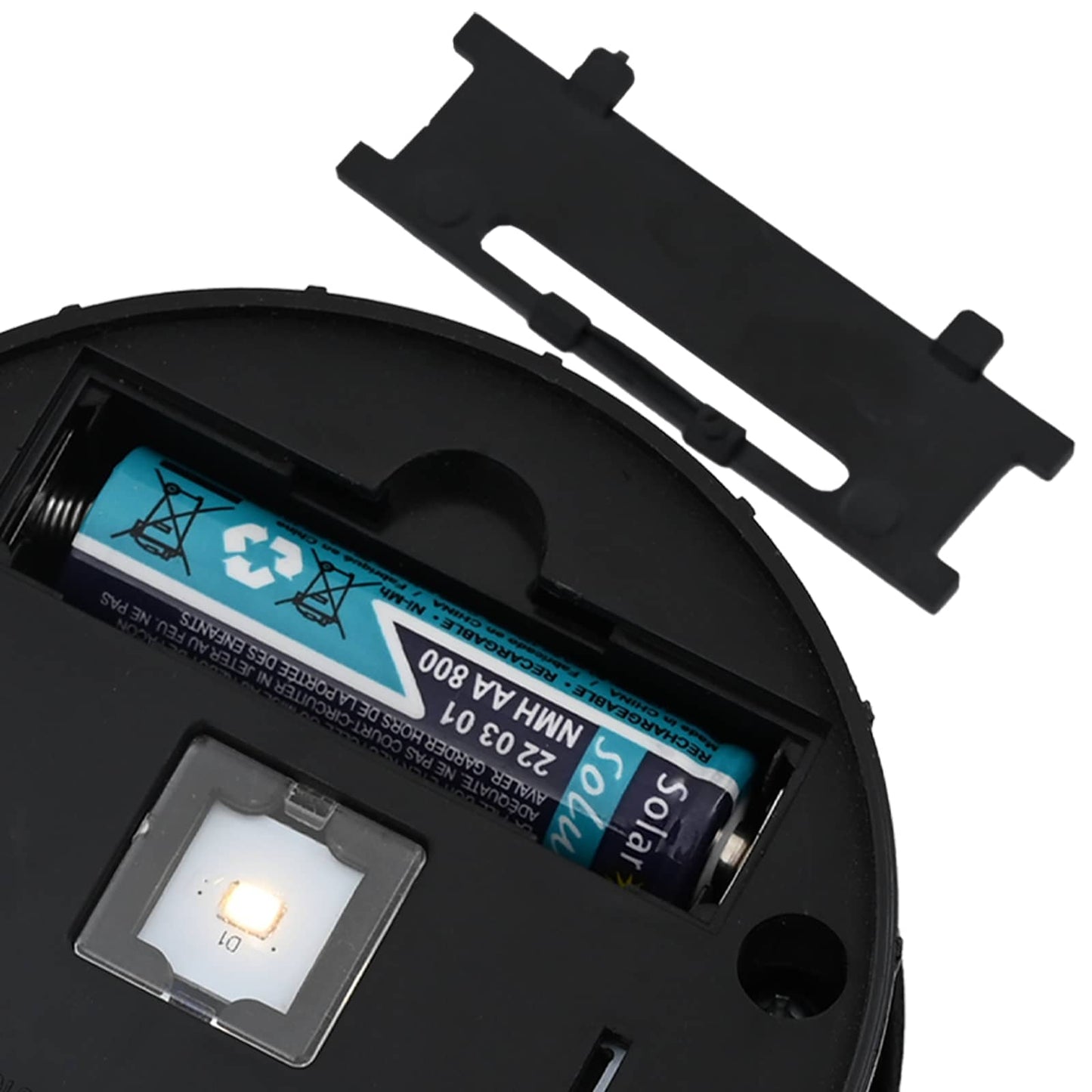 Solar LED Wegeleuchte 2 pcs Schwarz Kalt gewalzter Stahl