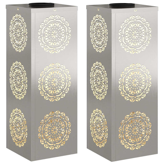 Solar LED Weg Licht 2 pcs Edelstahl Edelstahl