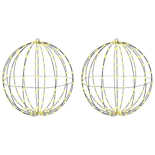 Ball mit 384 LEDs 2 pcs Warmweiß 59,5 x 59,5 x 63 cm Metall