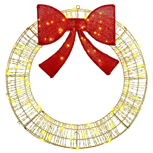 Kranz mit 80 LEDs Warmweiß 90 cm PET