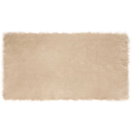 Kunstschaffell Teppich Tafalla Beige 60 x 110 cm Polyester