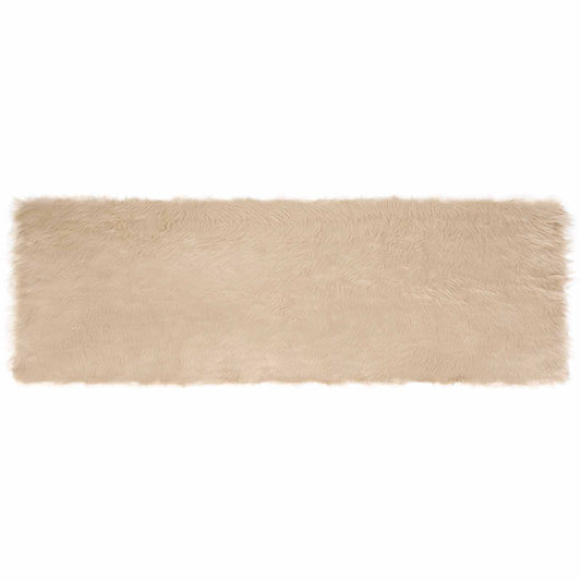 Kunstschaffell Teppich Tafalla Beige 80 x 250 cm Polyester