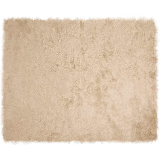 Kunstschaffell Teppich Tafalla Beige 200 x 280 cm Polyester