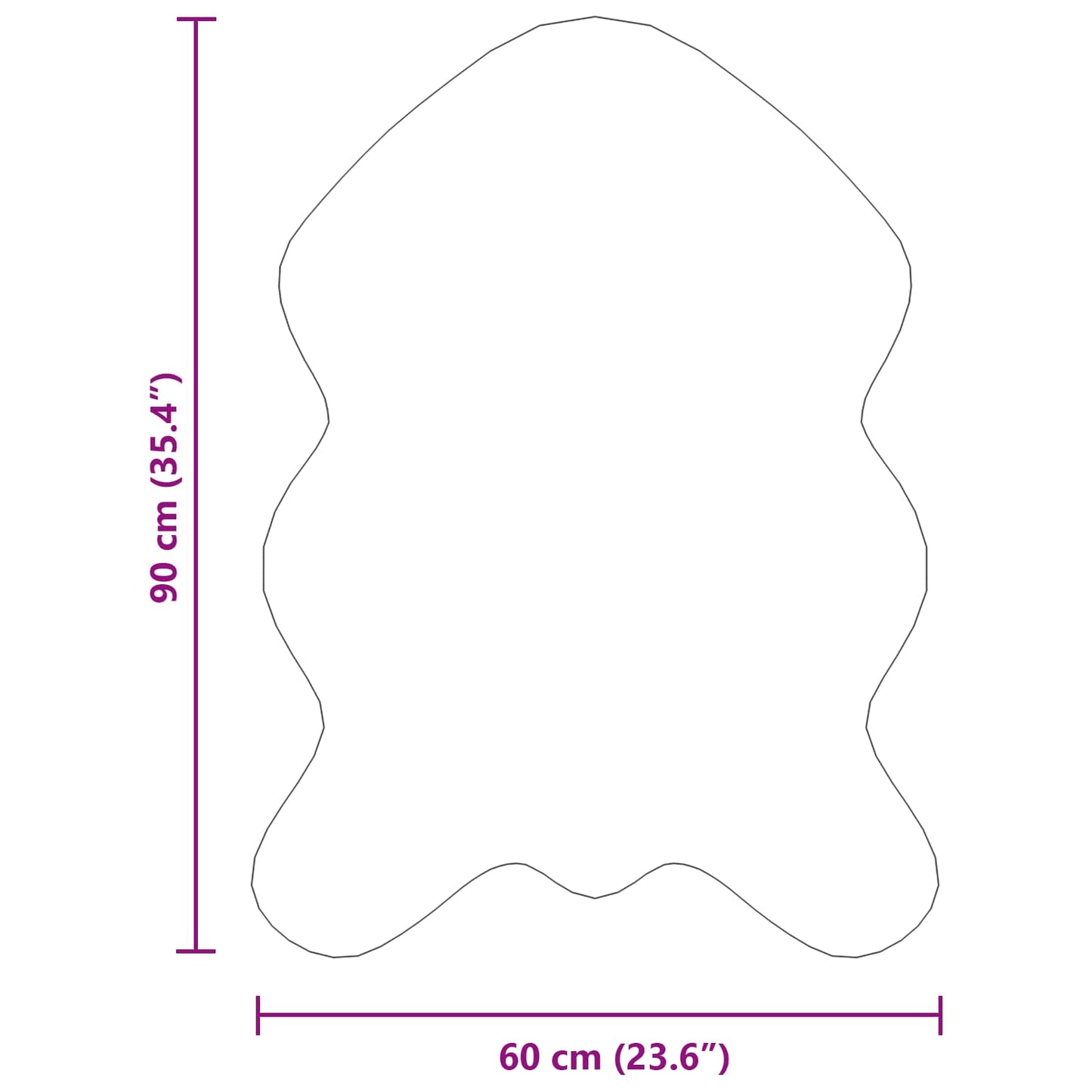 Kunstschaffell Teppich Tafalla Creme 60 x 90 cm Polyester