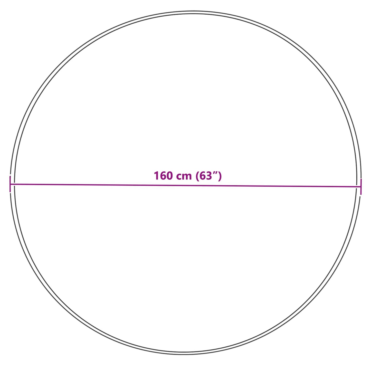 Kunstschaffell Teppich Tafalla Grau Ø 160 cm Polyester