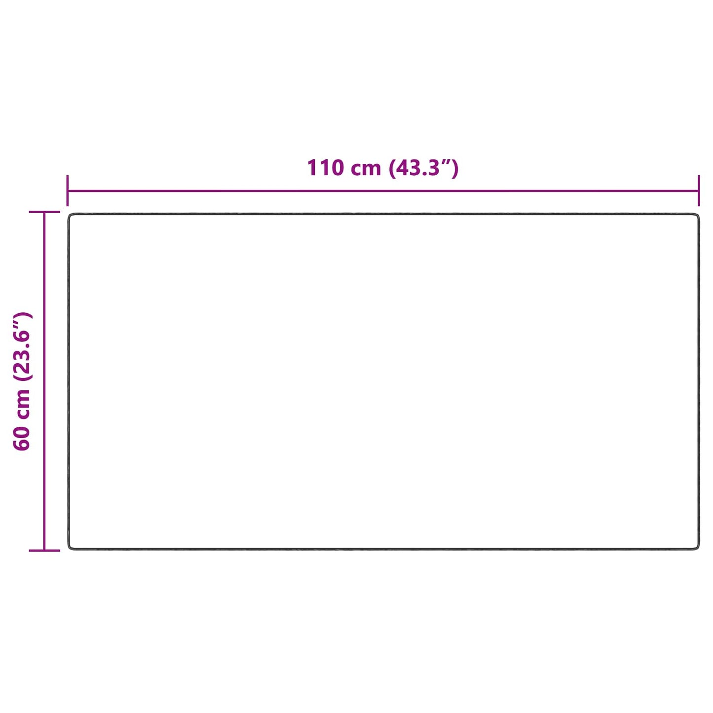 Kunstschaffell Teppich Tafalla Anthrazit 60 x 110 cm Polyester