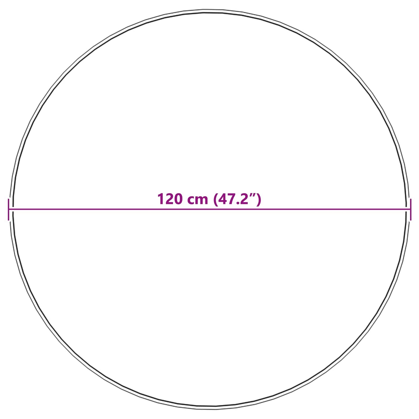 Kunstfell Hasen Teppich Olite Grau Ø 120 cm Polyester