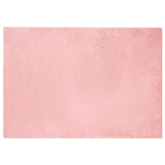 Kunstfell Hasen Teppich Olite Rosa 160 x 230 cm Polyester