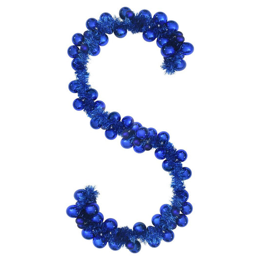 Ghirlanda di palline di Natale, blu, 186 cm, polistirolo