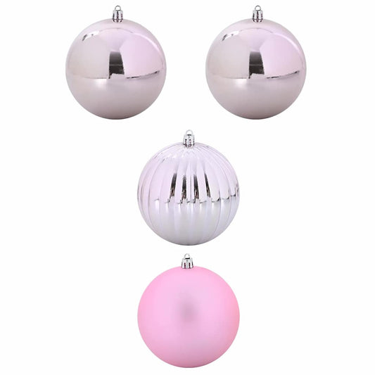 Weihnachtskugel-Set 4 pcs Rosa Kunststoff