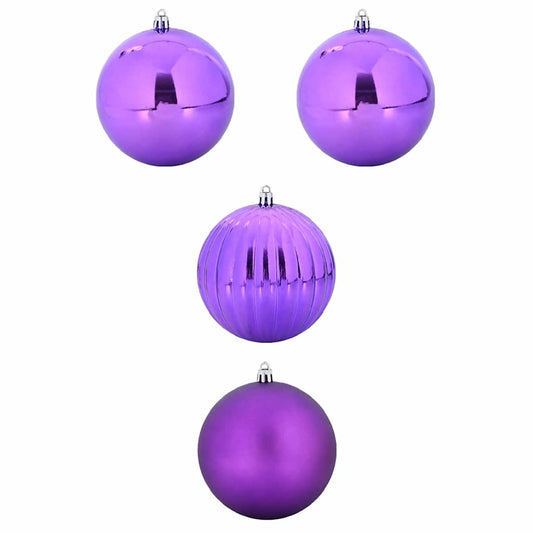 Weihnachtskugel-Set 4 pcs Lila Kunststoff