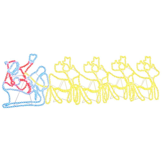 Weihnachtsdekoration mit 1224 LEDs Mehrfarbig 69 x 79 cm PVC