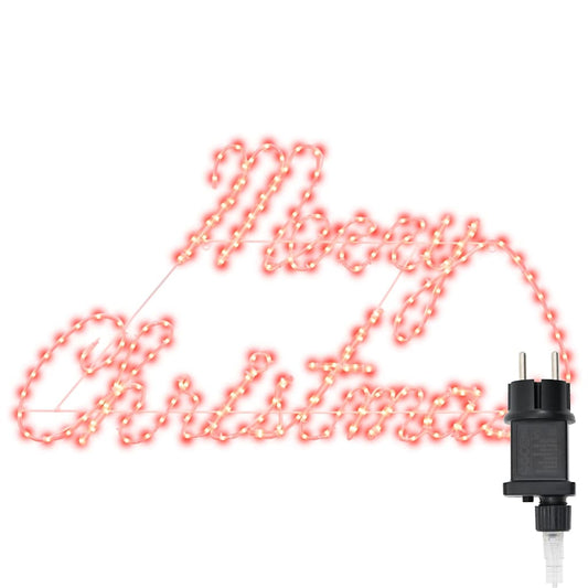 Insegna natalizia con 216 LED, rosso, 99 x 55 x 13 cm, ferro