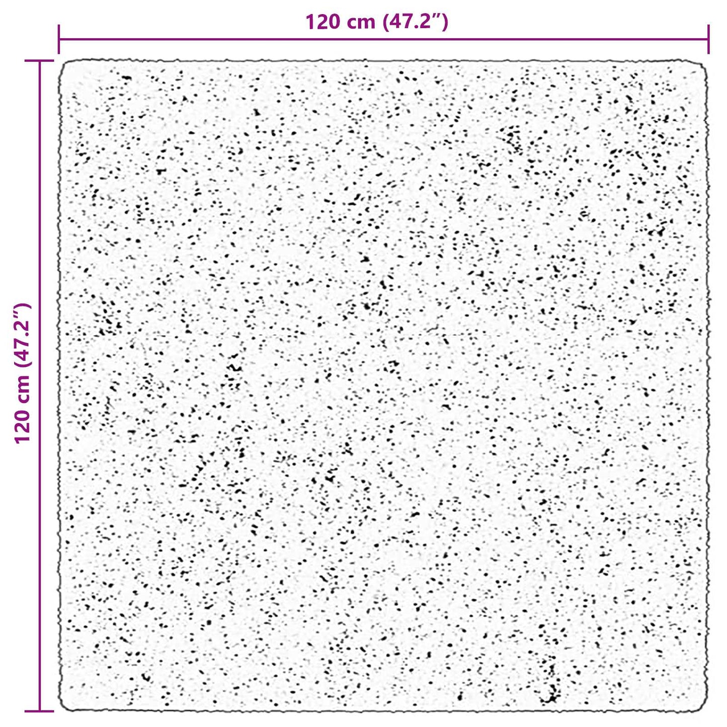 Bereichsteppiche Quadratisch HUARTE Braun 120 x 120 cm