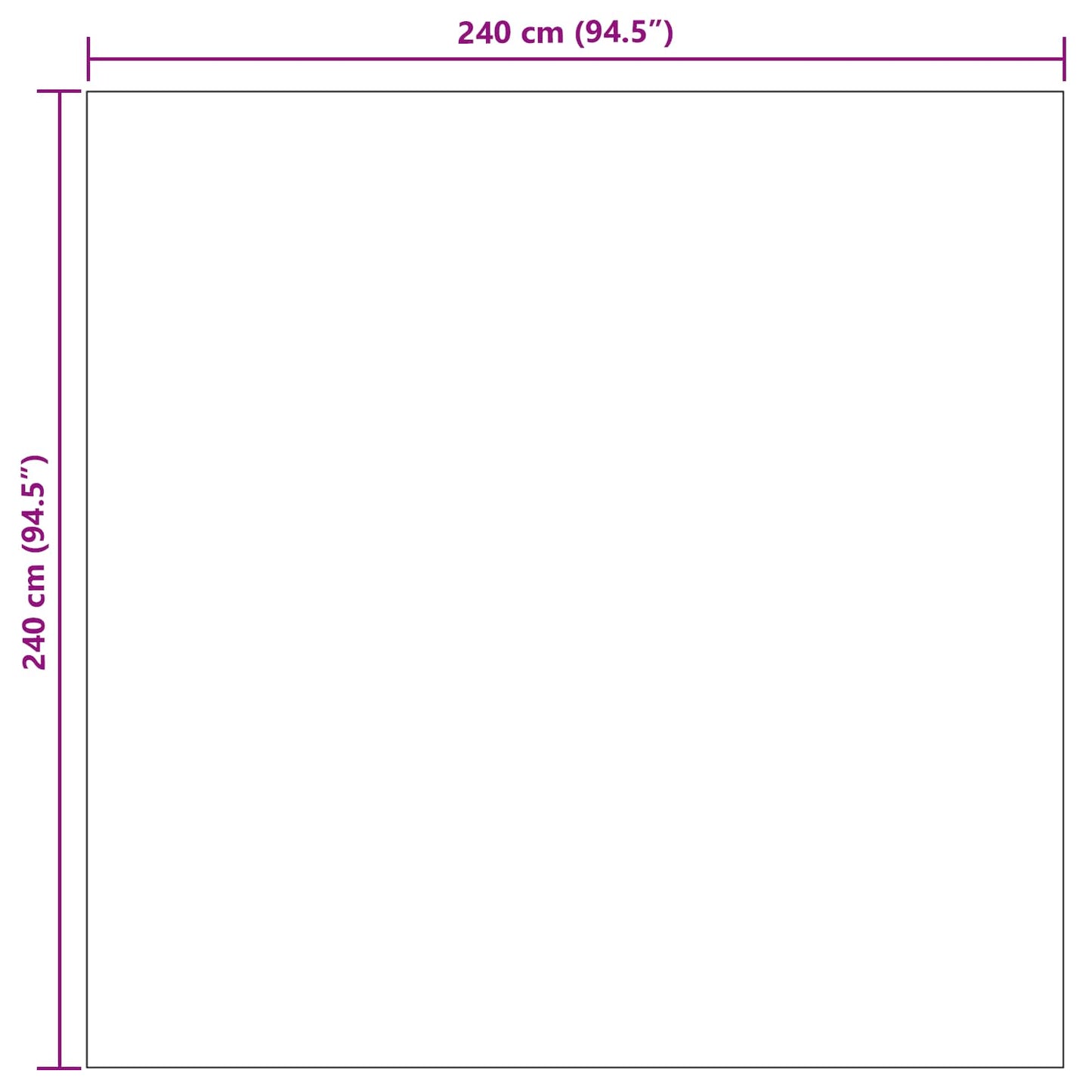 Bereichsteppiche PALMERAS Beige 240 x 240 cm Polyester