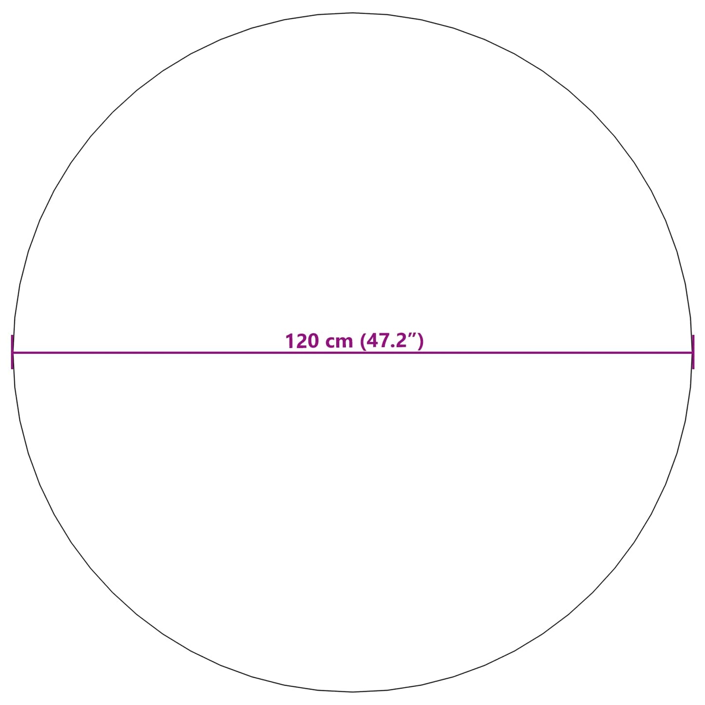 Bereichsteppiche Rund LUGO Creme und Grau Ø 120 CM Polyester