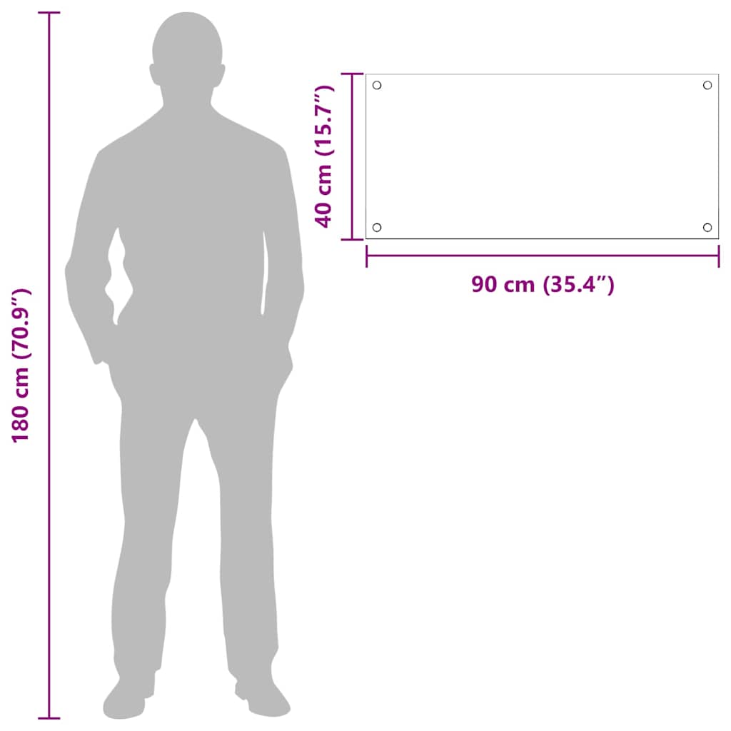Küchenrückwand 2 pcs Dunkelgrau 90 x 40 cm Gehärtetes Glas