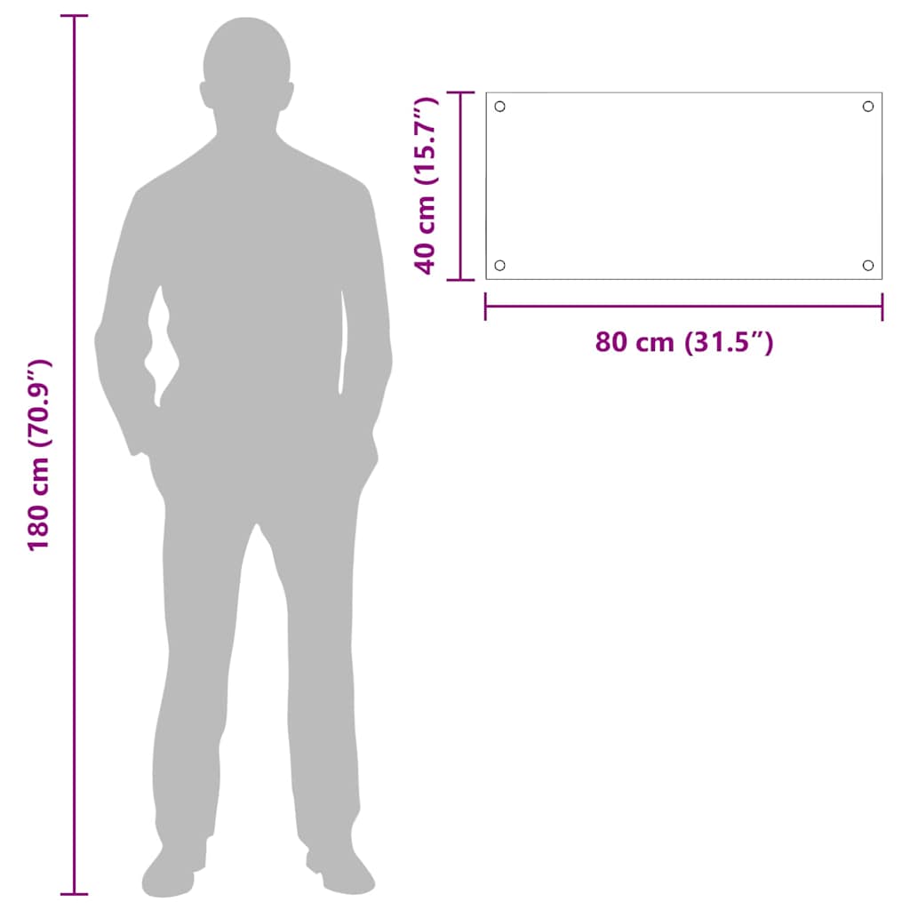 Küchenrückwand 2 pcs Transparent 80 x 40 cm Gehärtetes Glas