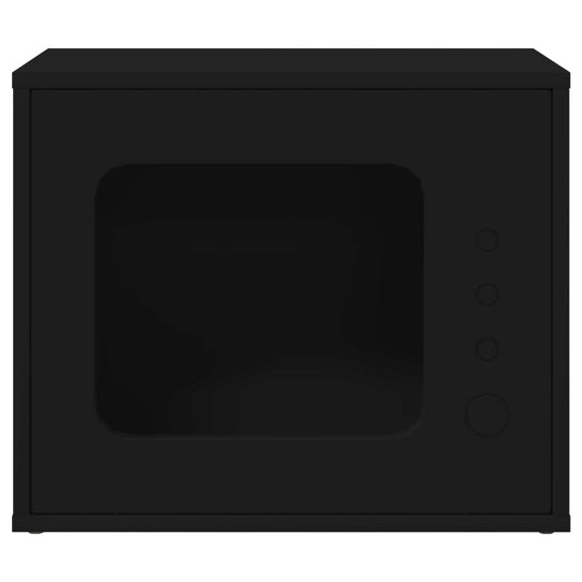 Katzenhaus Schwarz 51 x 30 x 42 cm Holzwerkstoff