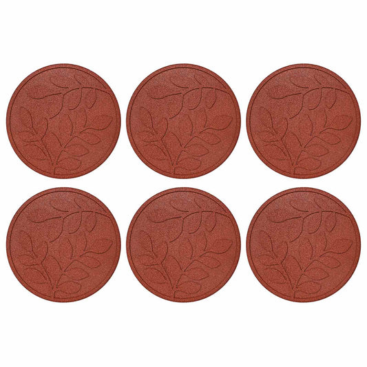 Gehwegstein 6 pcs Rot Ø 44 x 2 cm Gummi