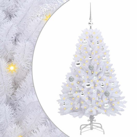 Künstlicher klappbarer Weihnachtsbaum Weiß 120 cm PVC und Stahl