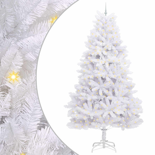 Künstlicher klappbarer Weihnachtsbaum Weiß 300 cm PVC und Stahl