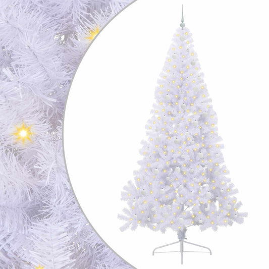 Künstlicher Weihnachtsbaum Weiß 240 cm PVC und Stahl