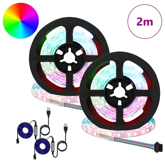 LED Streifen 4 pcs Schwarz und Transparent 100 x 0,8 x 0,3 cm