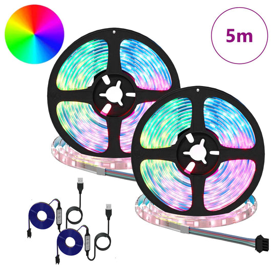 LED Streifen 4 pcs Schwarz und Transparent 250 x 0,8 x 0,3 cm