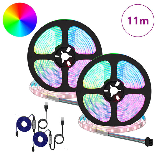 LED Streifen 4 pcs Schwarz und Transparent 550 x 0,8 x 0,3 cm