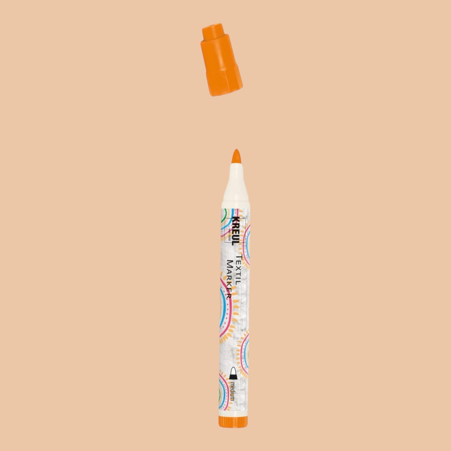 Kreul Textil Marker Medium, Orange, 2-4 mm