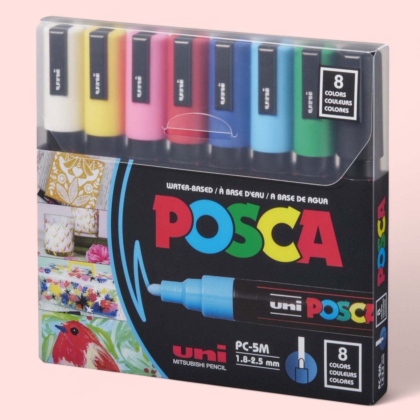 Uni Posca Acrylmarker PC-5M - 8 Marker 1.8- 2.5 mm