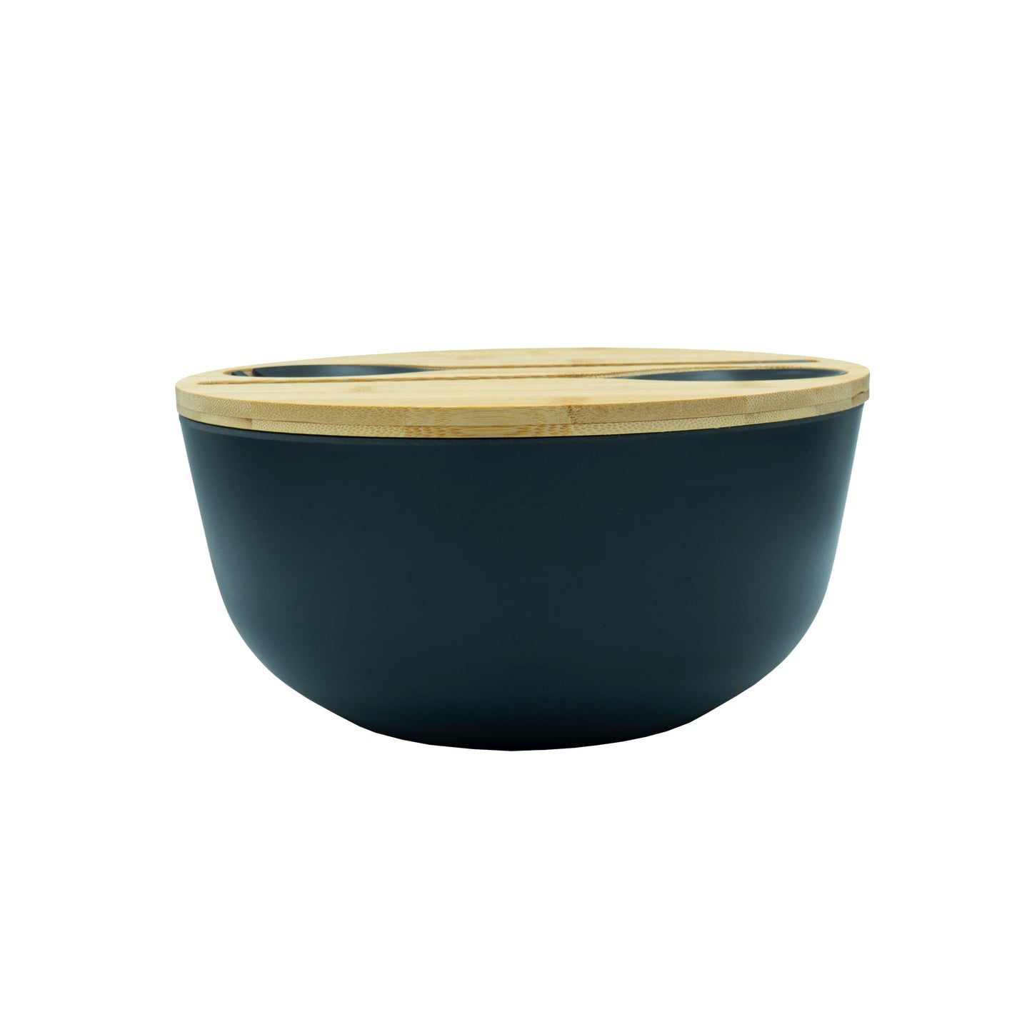 Sally Bowl Salatschüssel mit Besteck & Holzdeckel