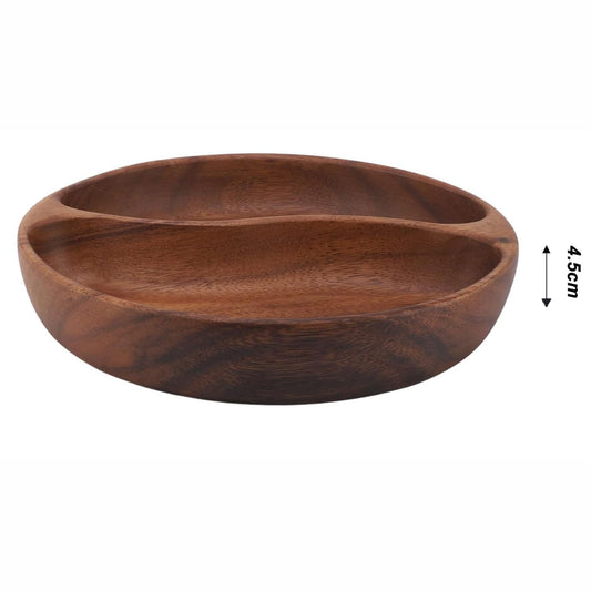 Rustikale Servierplatte aus Holz – Ø25 cm für Käse, Snacks & mehr