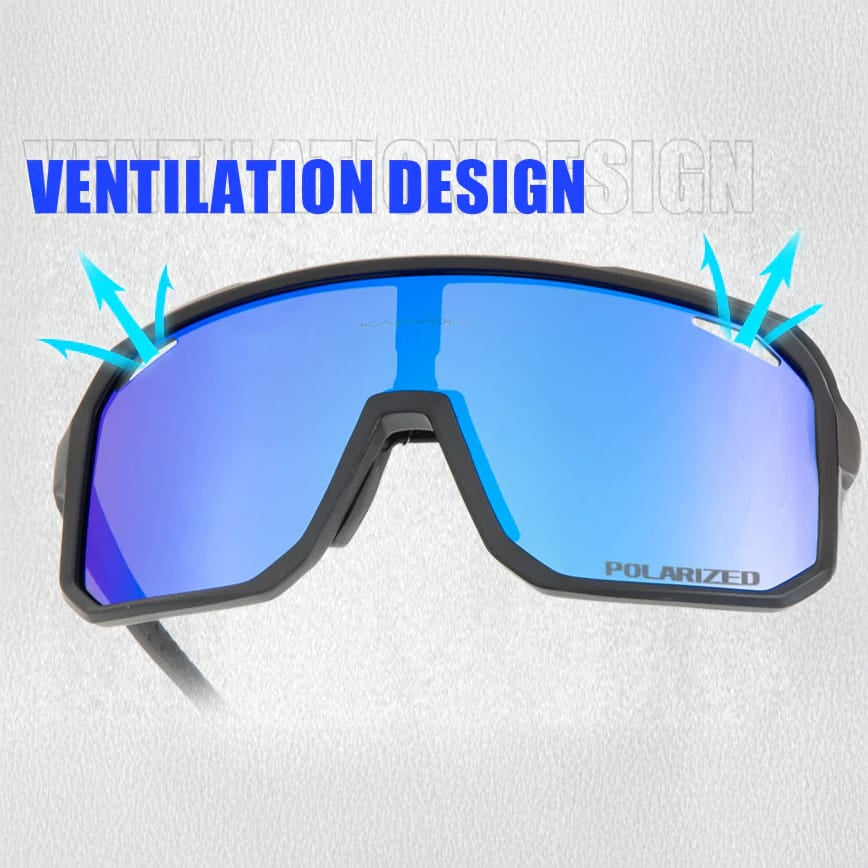 Kapvoe Sport Sonnenbrille – polarisiert, mit Ersatzglas & Kurzsichtigkeitsrahmen