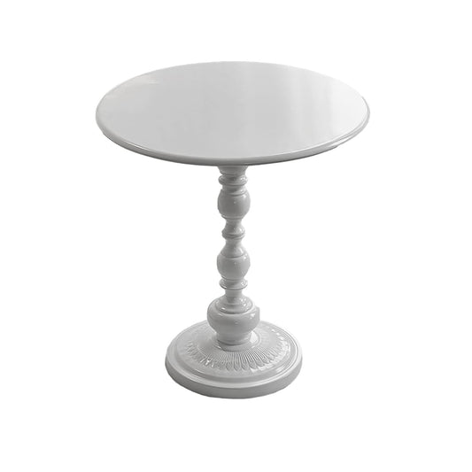 Couchtisch rund – 52 x 38 x 28 cm, gedrechselte Mittelsäule, edles Design