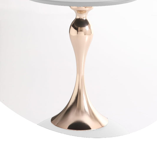 Beistelltisch rund – 40 x 55 x 35 cm, geschwungene Mittelstütze, modernes Design