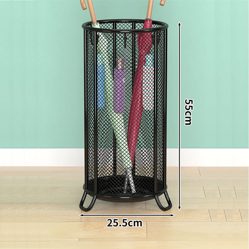 Donnini Regenschirmständer – rund, 55 x 25,5 cm, mit Haken für faltbare Schirme