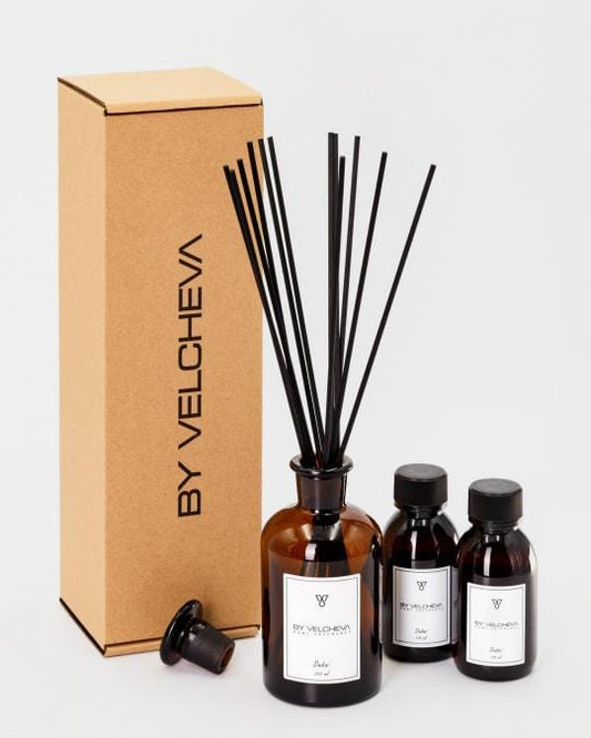 By Velcheva Raumduft Mikado Dubai – 125 ml, Damaszener Rose, Oud & Vanille