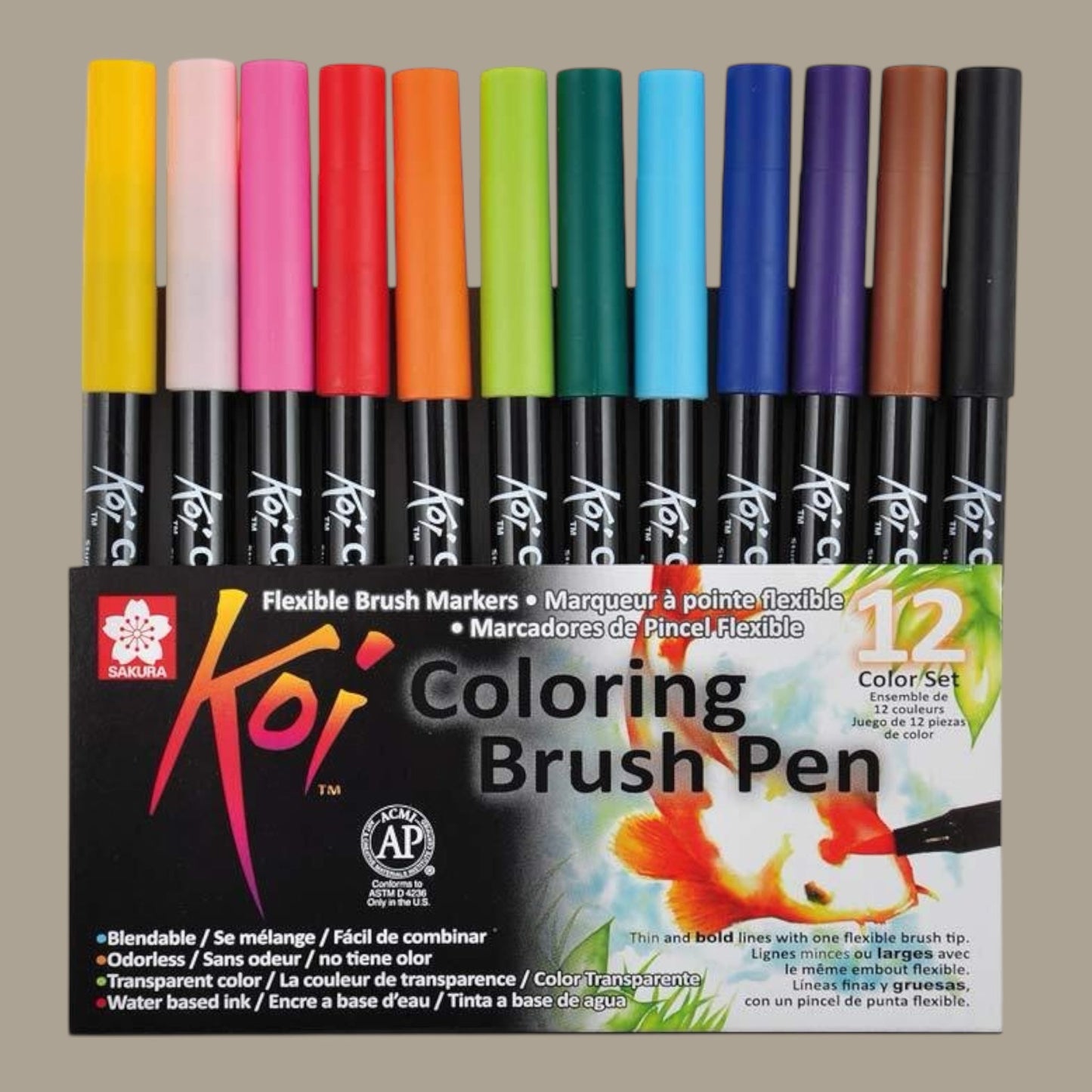 Sakura Koi Coloring Brush Pen Set, 12 Farben