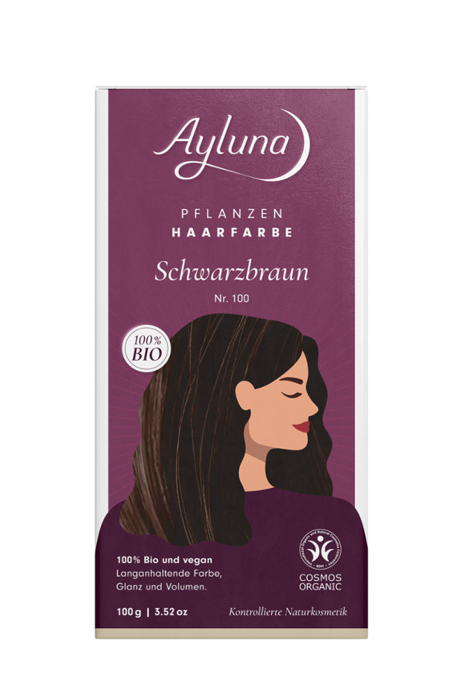 Ayluna - Plant-Based Hair Color Schwarzbraun - Vibrant & Natural 🌿🌟