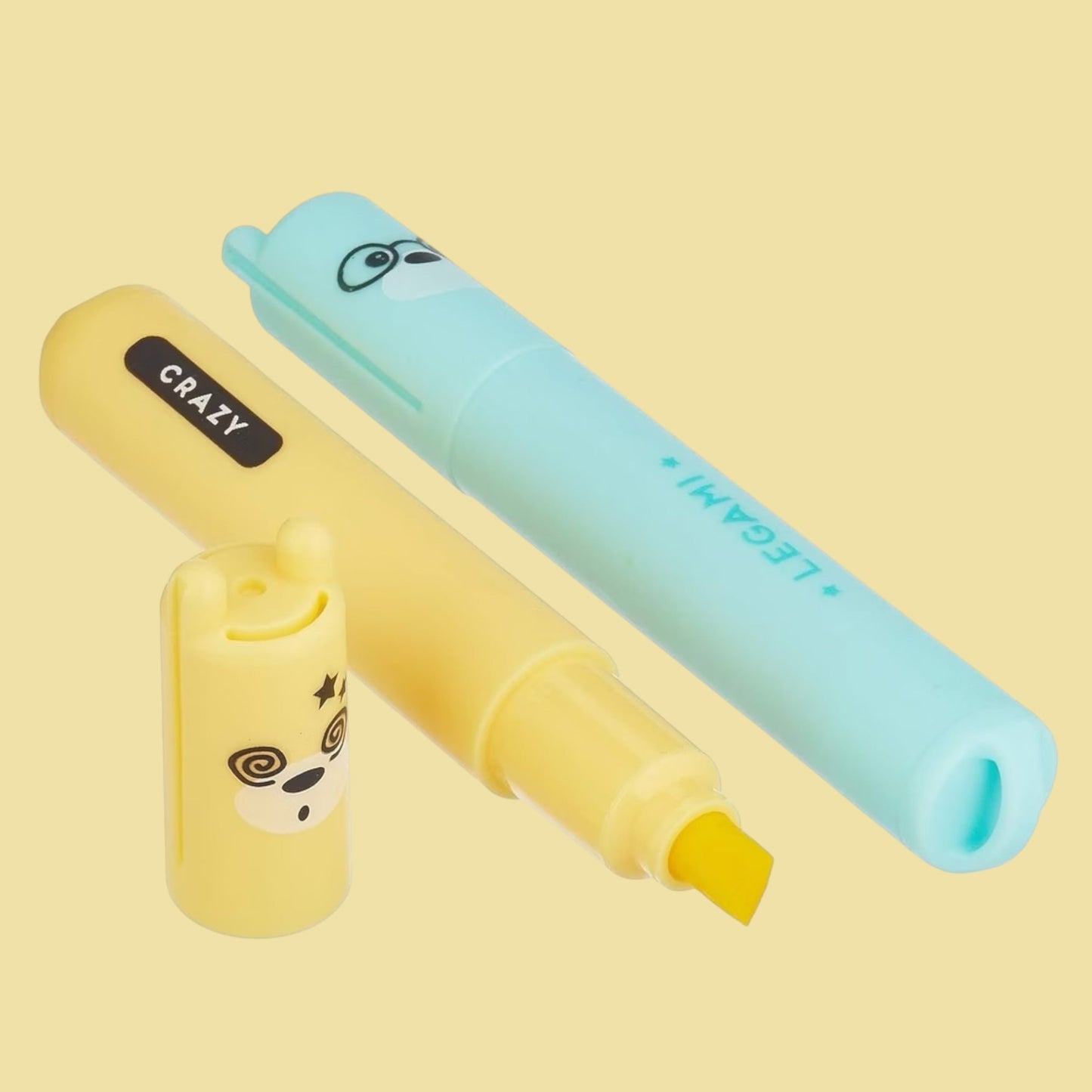 Legami. Mini Textmarker „Teddy’s Style“ Pastel Set, 6 Stk.
