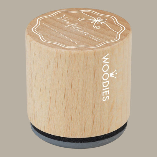 Woodies Holzstempel Wir feiern am Ø 3 cm