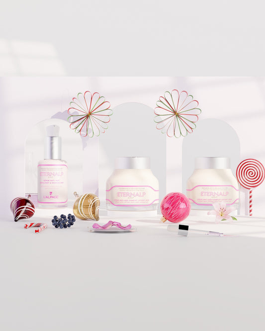 Set ou Coffret Cadeau Trio Crème Anti-Age Liftant Jou 50ml & Crème Nuit 50ml & Sérum Anti-Age Repulpant & Remodelant Eternalp 4060m