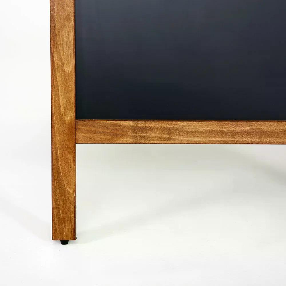 Holz Kundenstopper 145x67cm, Magnetisch, Dunkelbraun, Outdoor